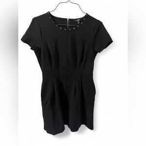 Simply Vera Vera Wang Black Studded LBD Fit and Flare Dress size Large